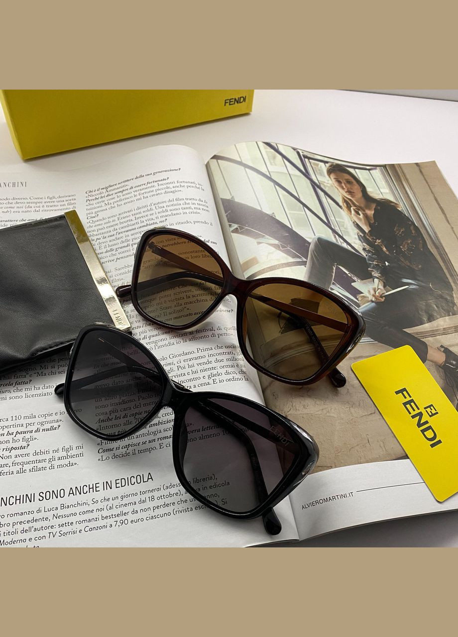 Брендовые женские солнечные очки (3220) brown No Brand (322156691)