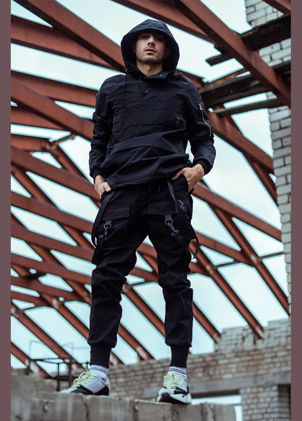 Черные демисезонные брюки OGONPUSHKA