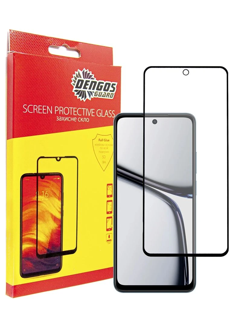 Захисне скло для Realme C65 Black Full Glue (TGFG-362) DENGOS (395726668)