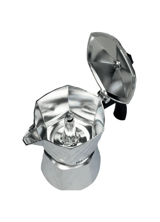 Гейзерная кофеварка MG-1004 300 мл 6 чашек серебристая Magio (364107305)