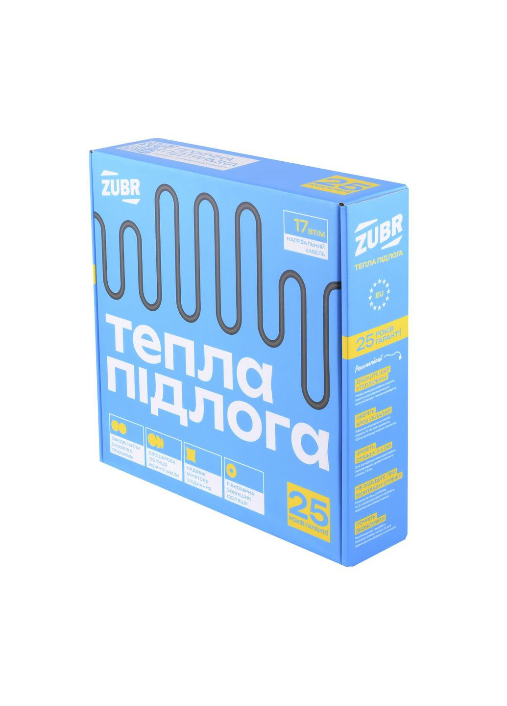 Нагрівальний кабель DC Cable 345 Вт / 20м ZUBR (301219133)