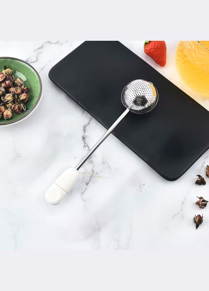 Заварник для чаю Semi Tea infuser 18 см, White круглий із нержавіючої сталі Semi Line (324607749)