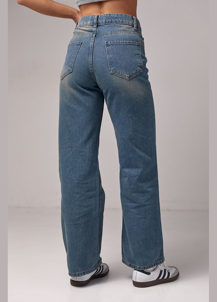Женские джинсы с эффектом потертости 9096 Lurex - (292252815)