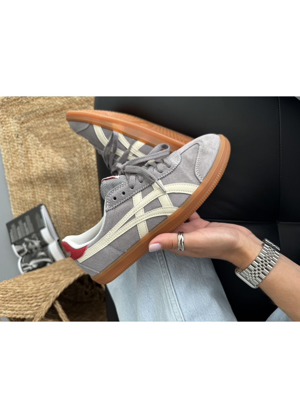 КРОСІВКИ ЖІНОЧІ ASICS ONITSUKA TIGER TOKUTEN GREY / BEIGE АСІКС ОНІТЦУКА ТАЙГЕР No Brand сірі демісезони (368869886)
