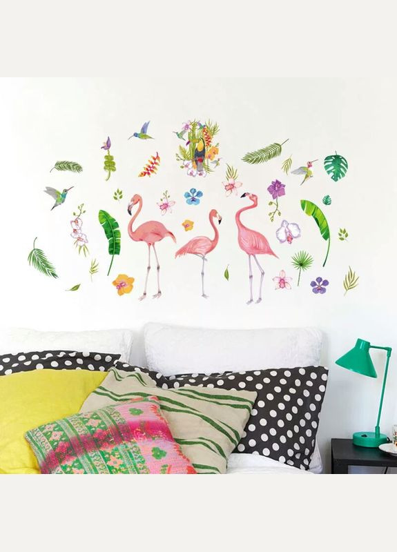 Виниловая наклейка в детскую Три фламинго (лист 60 х 90 см) Б414 No Brand (302241841)