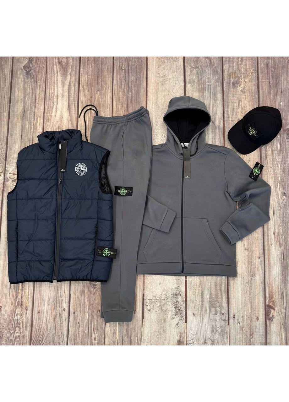 🔹Набір на осінь . Жилет + теплий спортивний костюм + кепка No Brand (361298548)