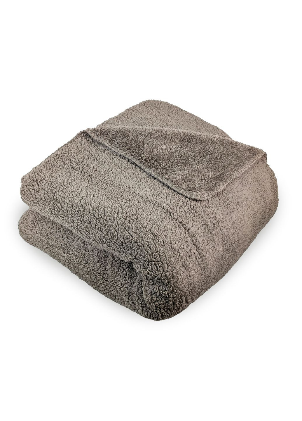 Плед-ковдра з шерпи та флісу какао 150x200 см Love You (369621718)