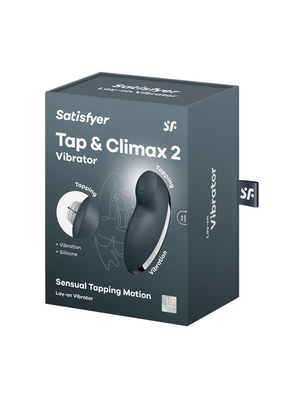 Вібростимулятор-пульсатор Tap & Climax 2 Grey, ефект постукування пальцем Satisfyer (330617877)