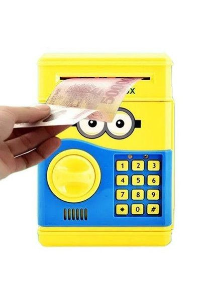 Дитяча скарбничка cейф електронна Minion з кодовим замком и купюроприймачем Банкомат для грошей UKC (299711819)