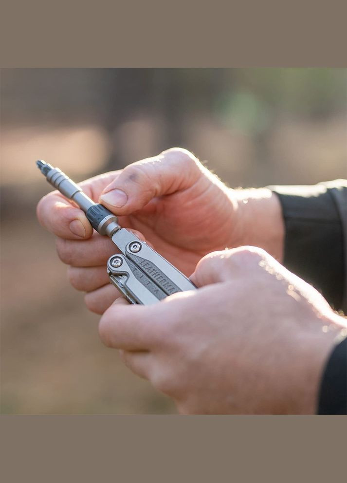 Набір Мультитул Wave Plus Black нейлоновий чохол 832526+Тріскачка 931030 + Комплект біт Bit Kit 2 половини Leatherman (325476407)