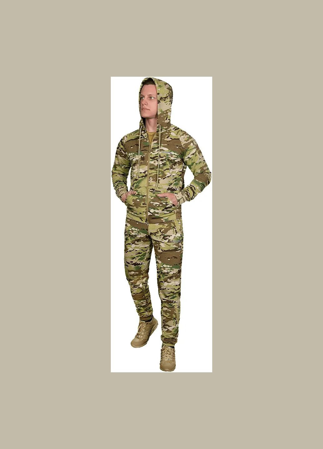 Комбинированный демисезонный костюм basic zip ulticam Camotec