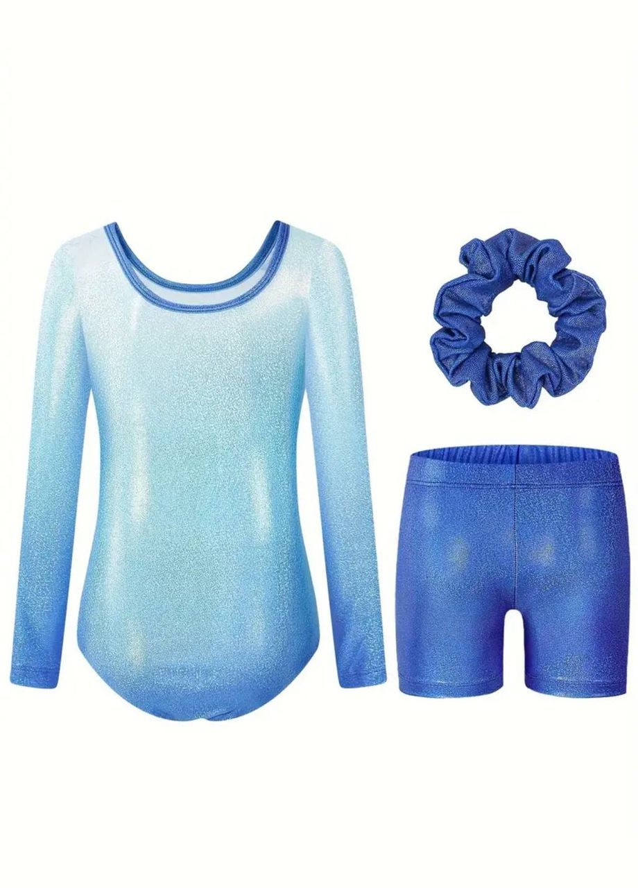 Блакитний демісезонний гімнастичний купальник No Brand Купальник