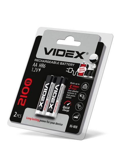 Аккумуляторы HR6/AA 2100mAh double blister/2шт (HR6/2100/2DB) Videx HR6 2100mAh (315831728)