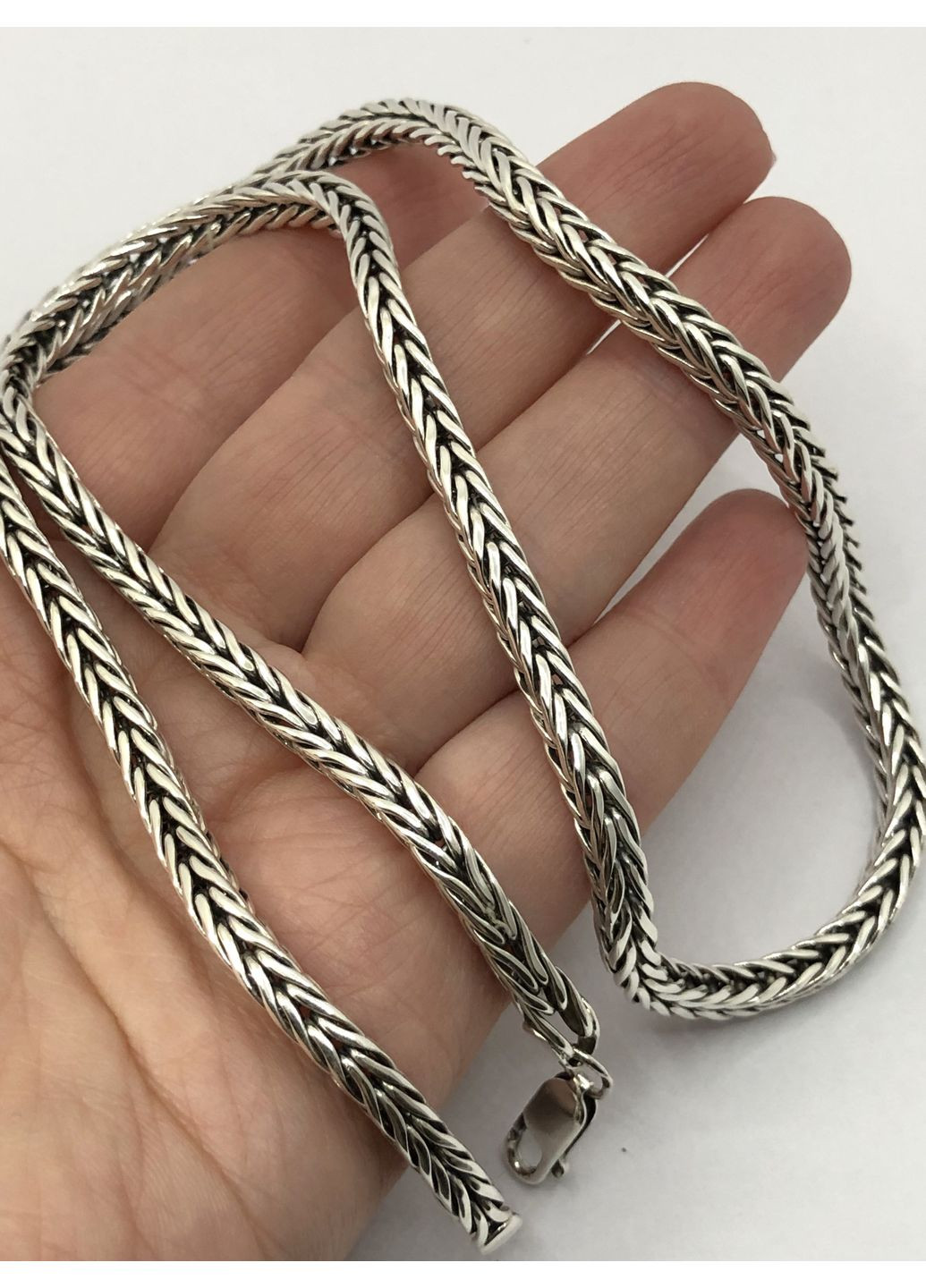 Серебряная мужская цепь "Колосок" DeLoS (351388143)