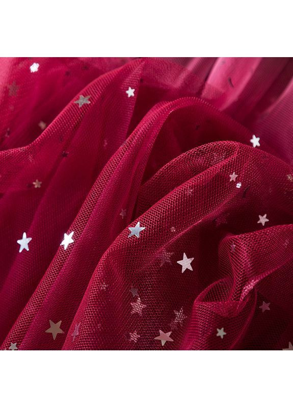 Темно-червона сукня дитяча святкова бархатна з фатіном луна червоне No Brand (369637055)