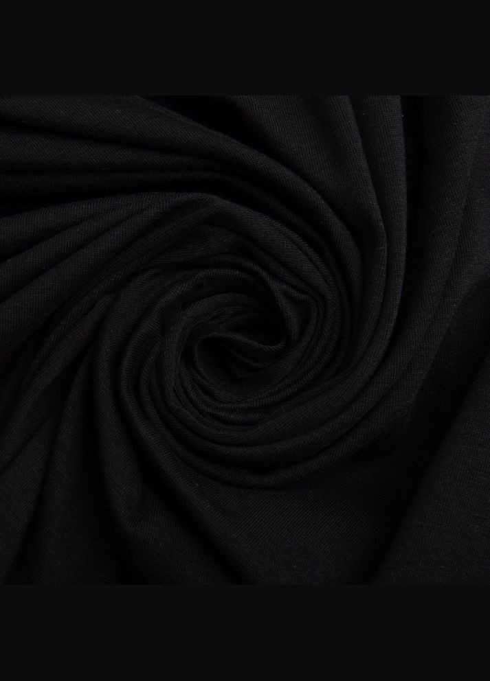 Ткань кулир с эластаном черный IDEIA (292144522)
