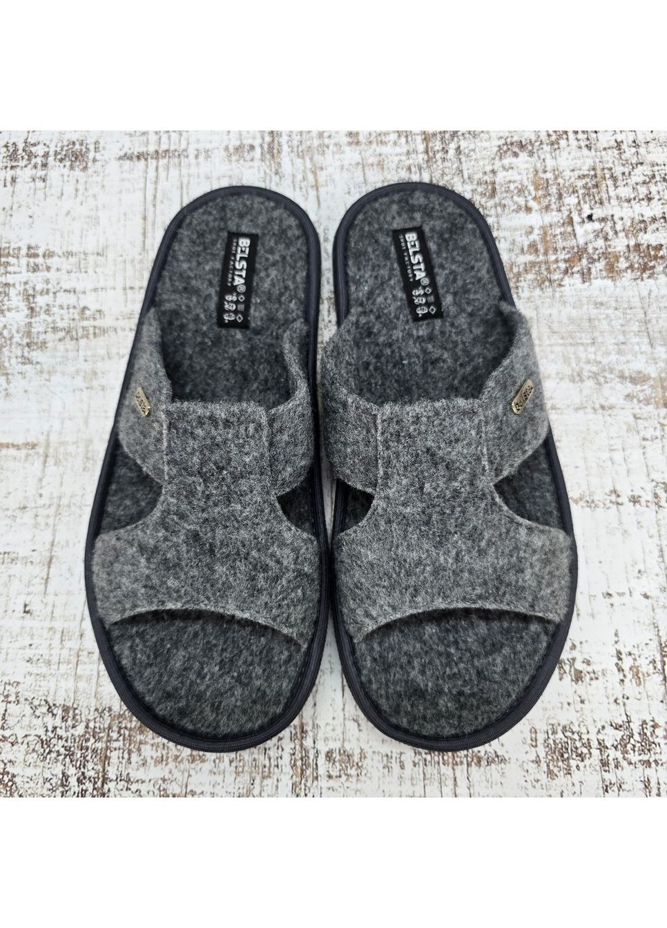Серые тапочки мужские комнатные Белста