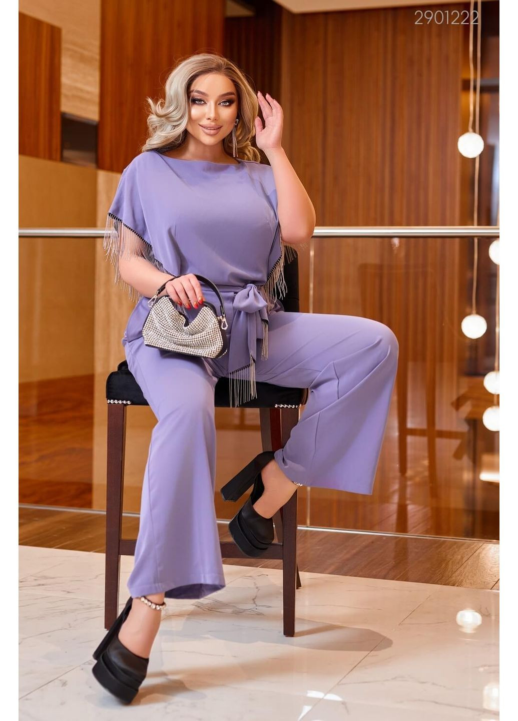 Женский комбинезон Шоле (сиреневый) 2901222 Peony сиреневый поливискоза