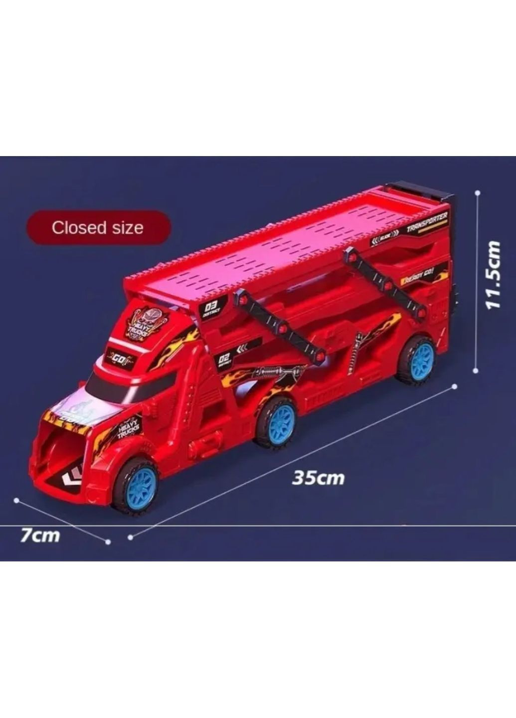 Іграшковий автовоз з 6 машинками, пусковим механізмом та треком, пластиковий набір для дітей від 3 років No Brand (364191266)