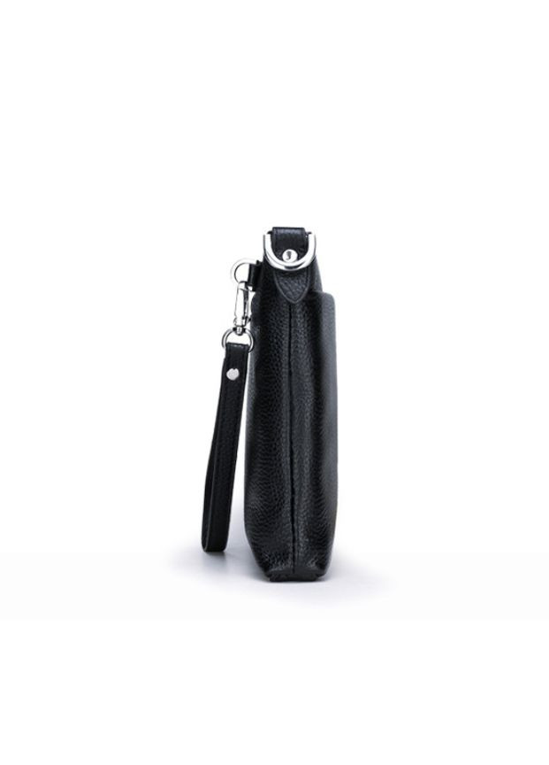 Великий чоловічий шкіряний клатч сумка Kanguroo барсетка гаманець чорний Eton (321011706)