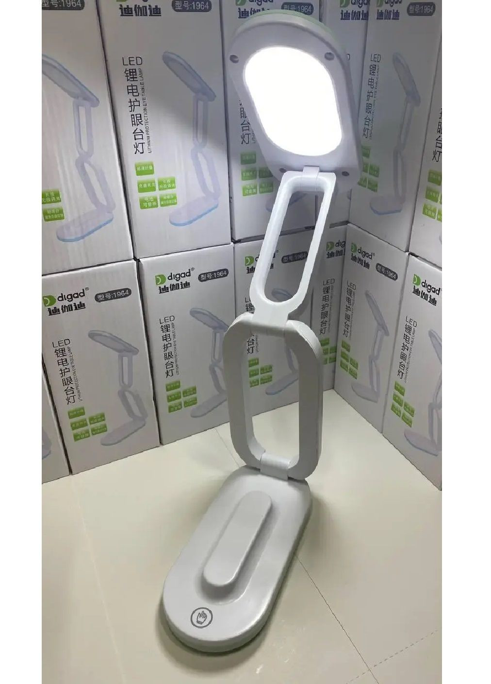 Настільна лампа світильник акумуляторний складний із зарядкою від USB регулюванням яскравості 30х7.5х16 см (477656-Prob) Unbranded (298876753)