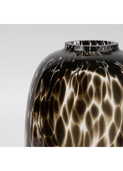 Ваза стеклянная Черная мозаика, 25 см Home Decor (362133875)