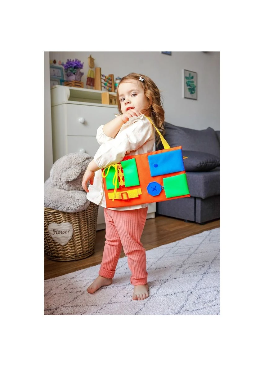 Развивающая игрушка бизиборд с 2 игровыми панелями для мелкой моторики Vladi toys (393980250)
