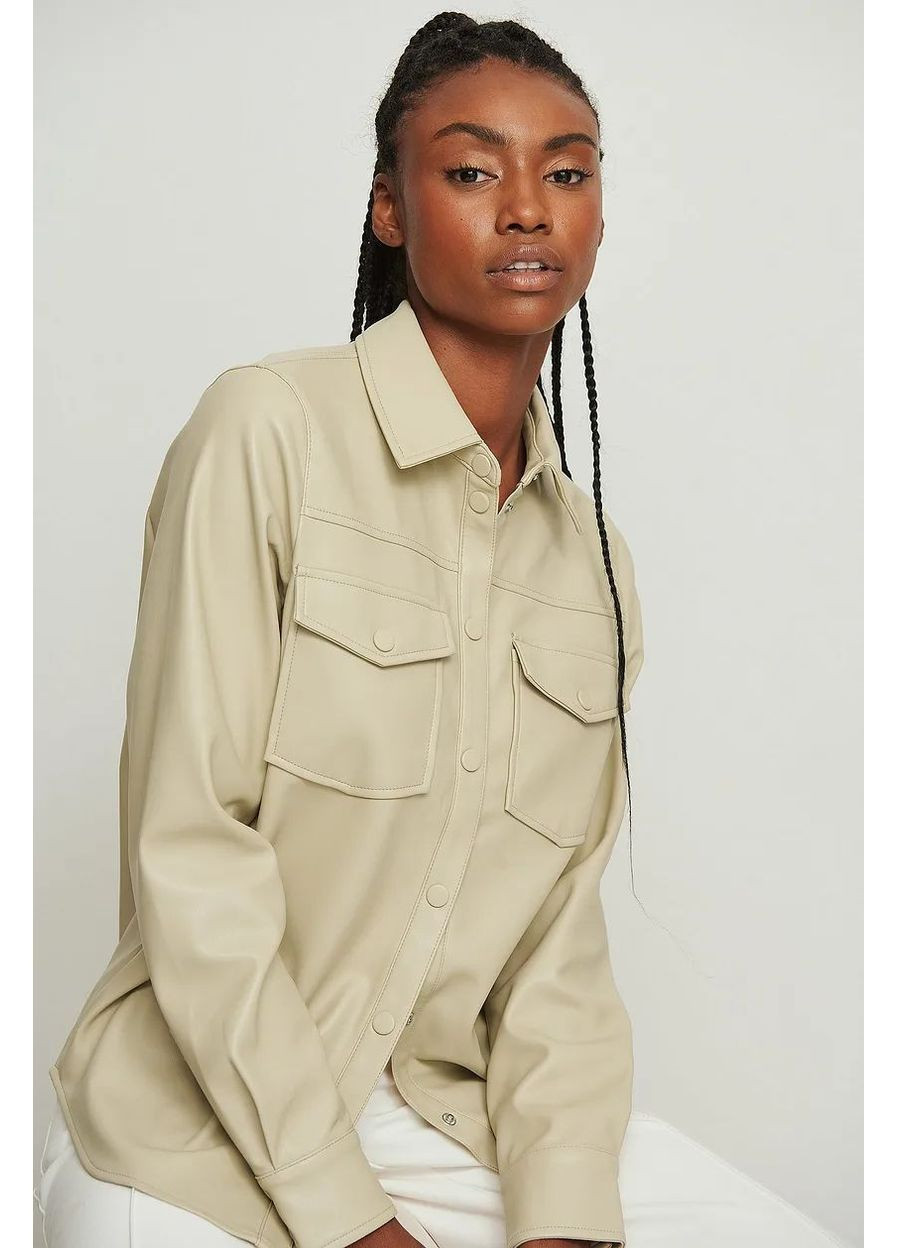 Сіра блуза демісезон,сіро-бежевий, NA-KD