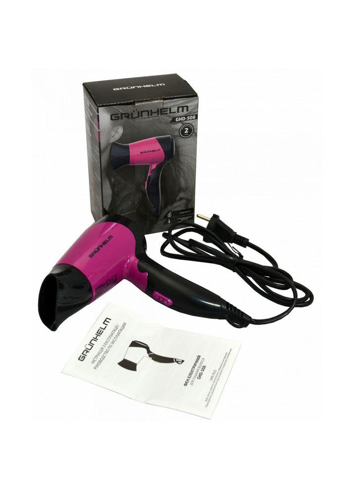 Фен дорожный GHD-508 1400 Вт Grunhelm (364103168)