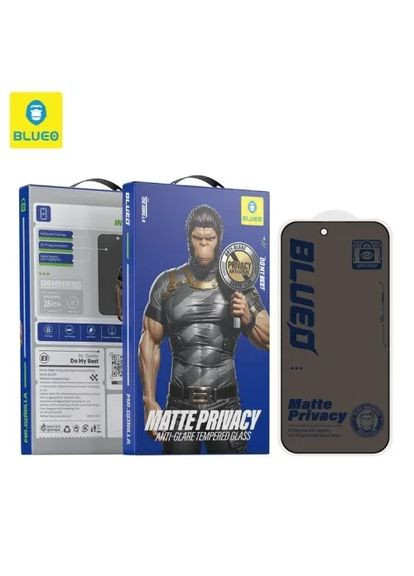 Защитное стекло Full Cover Anti-Peep Matte Glass (Privasy) for iPhone 17 Pro Max черное Blueo (369618394)