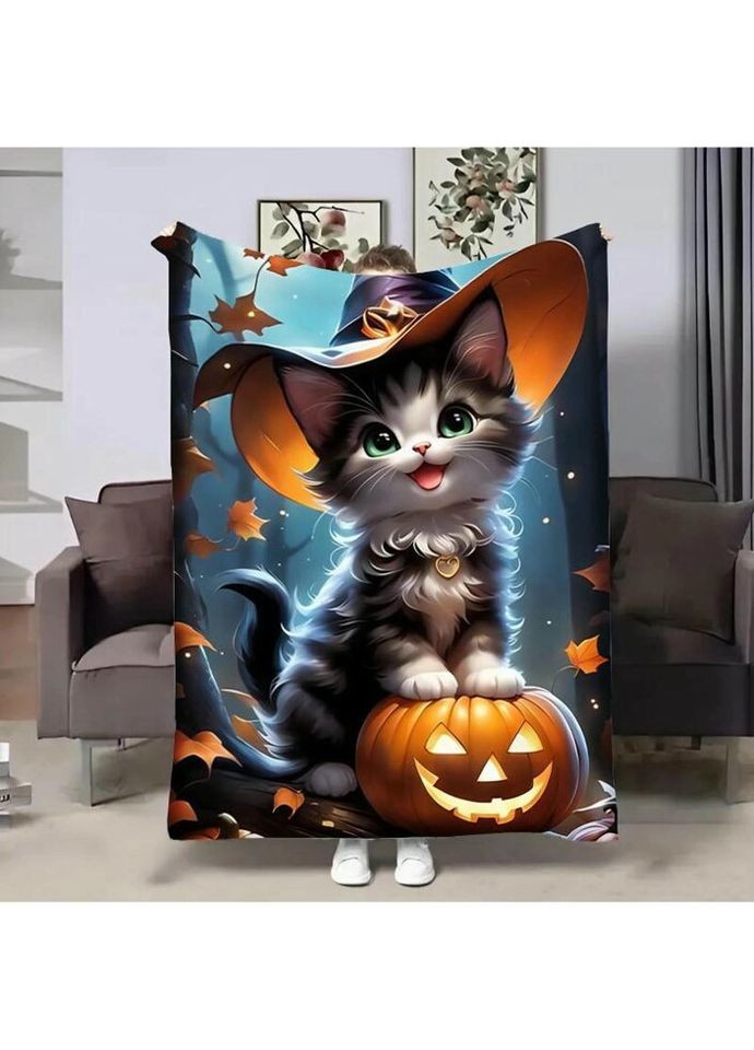 Плед 3D Halloween Cat 4200_A 17602 160х200 см FlexDress (317734388)