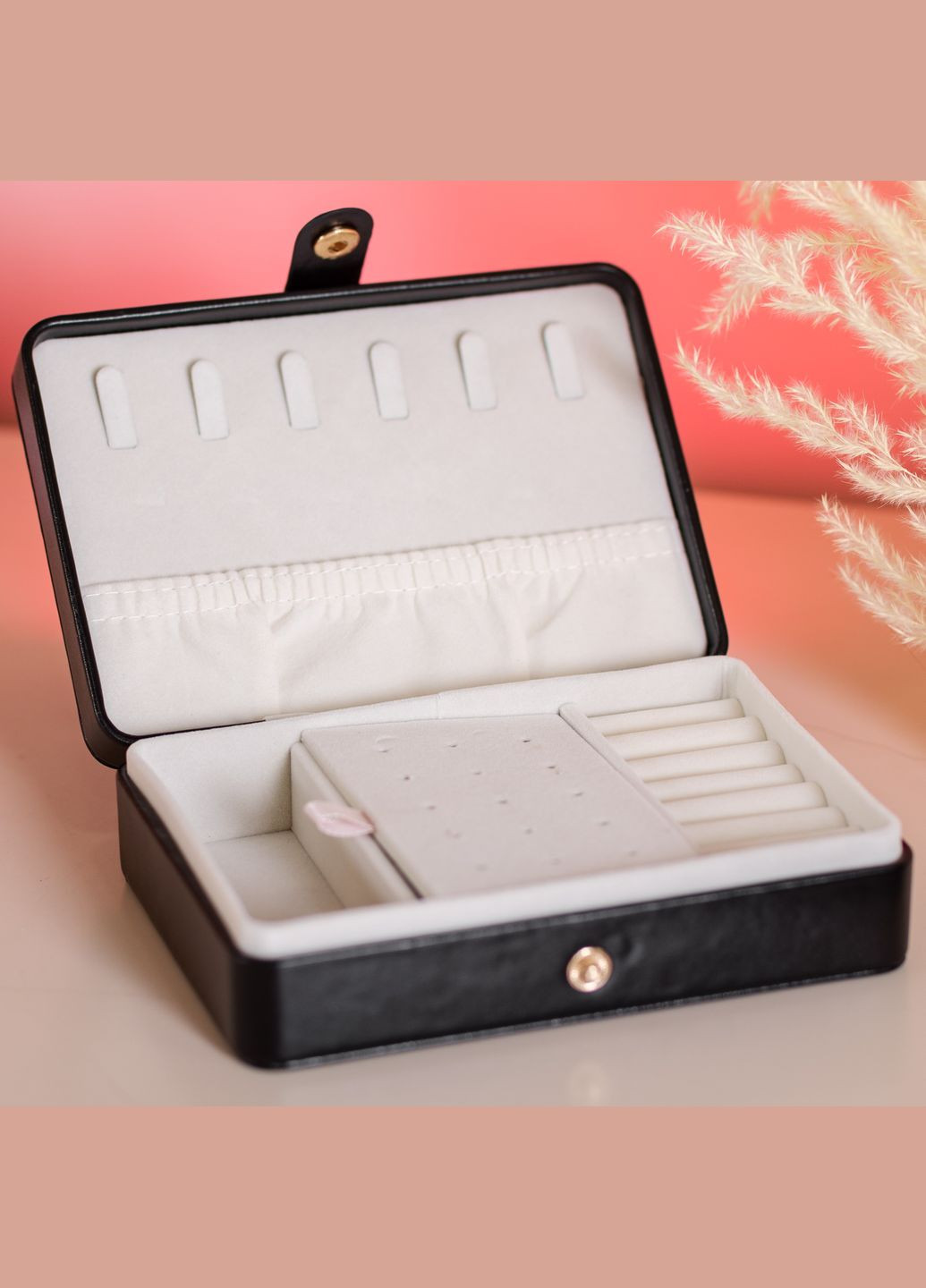 Ящик-органайзер для украшений на кнопке 16х11х4,7 см, Yiwu (328603956)