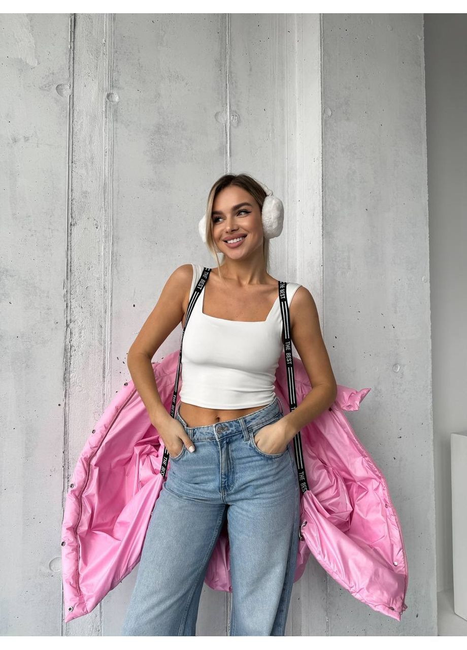 Рожевий зимній Пуховик Style Point