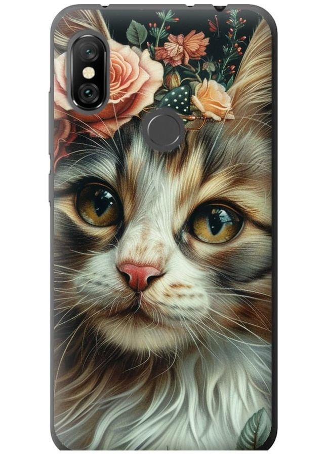 2D пластиковый чехол 'Cats and flowers' для Endorphone Xiaomi Redmi Note 6 Pro (287277109)