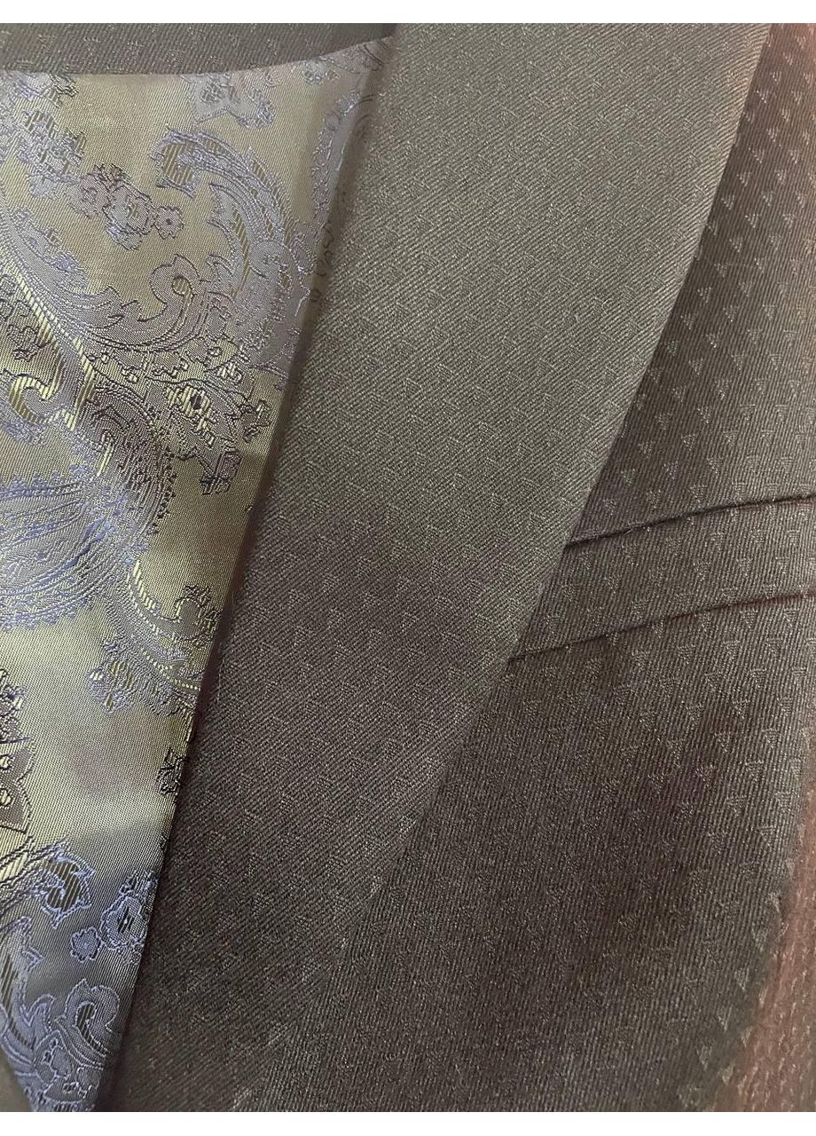 Піджак жіночий класичний довгий рукав текстура з візерунком 48 чорний J. London (354332031)