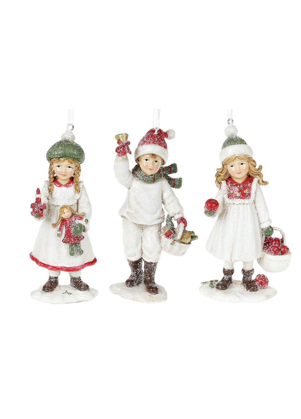 Декоративная подвесная фигурка Детки, 13см, 3 дизайна, цвет – белый с красным. No Brand (313032823)