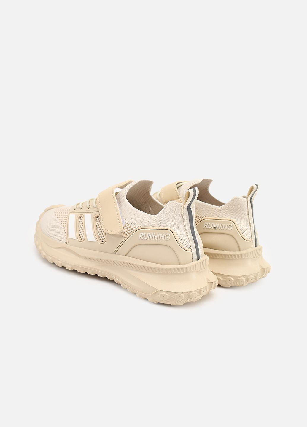 Бежевые демисезонные кроссовки на платформе для девочки цвет бежевый цб-00268887 Yuki