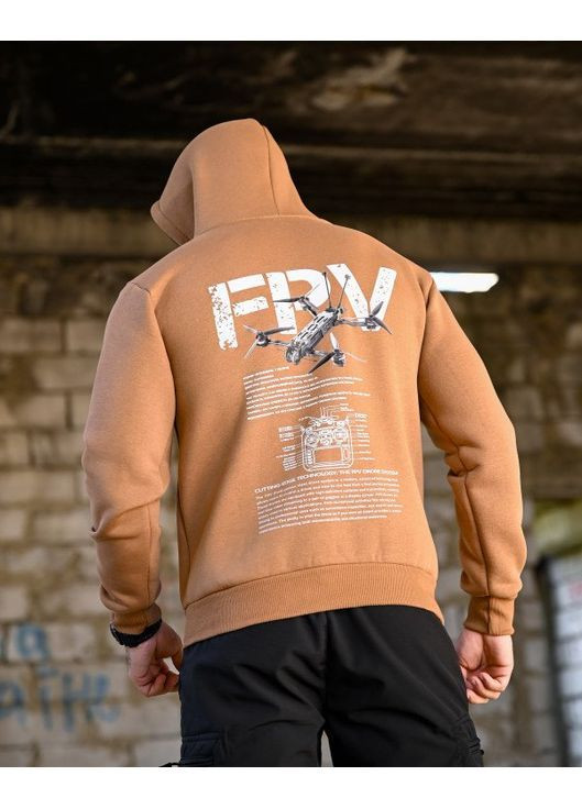 Тактичне чоловіче худі на флісі FPV Дрон койот No Brand (363222669)