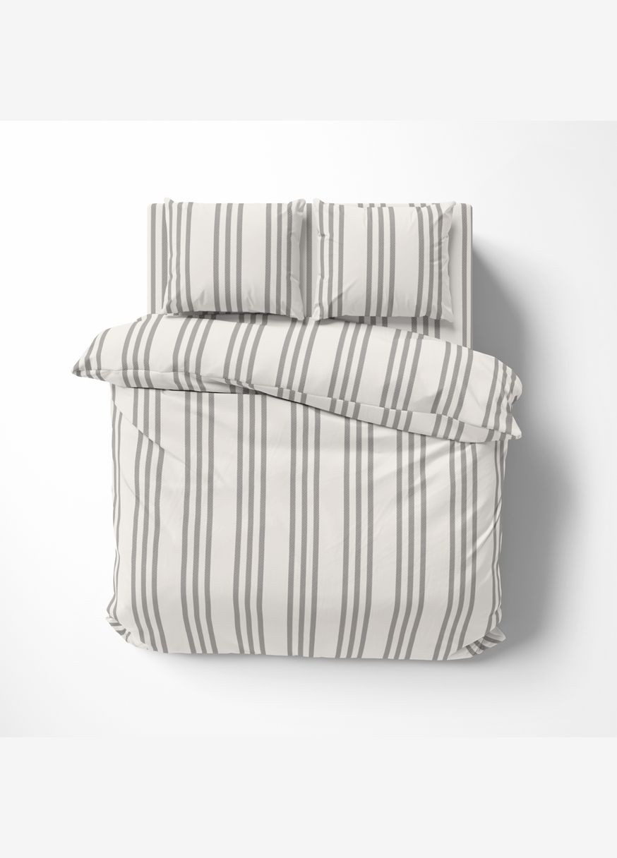 Постельное белье “ ”,Полисатин,Молочный с серым,Полтораспальный P-0161 Lelit (308071798)