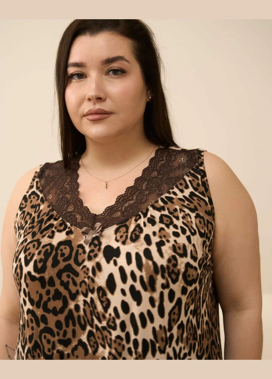 Жіноча сорочка з мереживом Plus size Nicoletta (327366579)