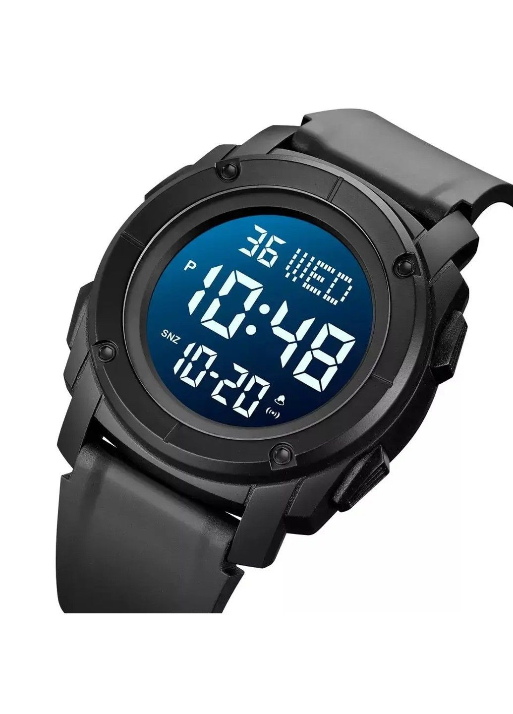 Мужские спортивные наручные часы 1853 (Черные с черным циферблатом) Skmei (314483333)