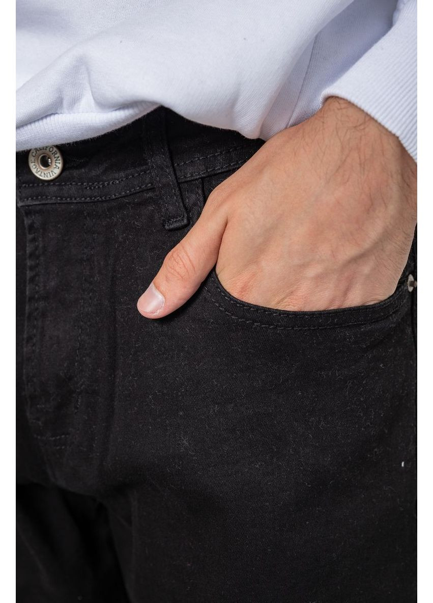 Черные демисезонные прямые джинсы мужские средней посадки, 244r8348 Ager