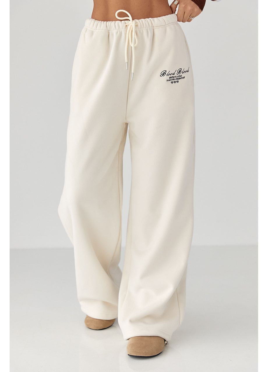 Утеплені спортивні штани з написом No Brand (369740458)