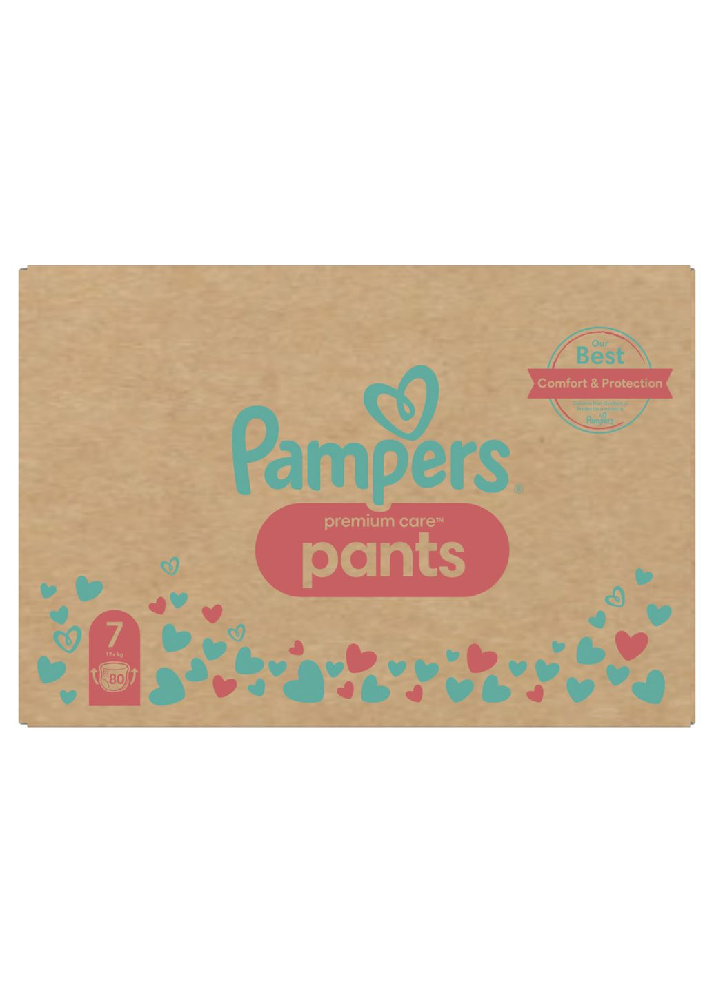 Подгузники-трусики Premium Care Pants 7 (17 кг), 80 шт. Pampers (333654528)