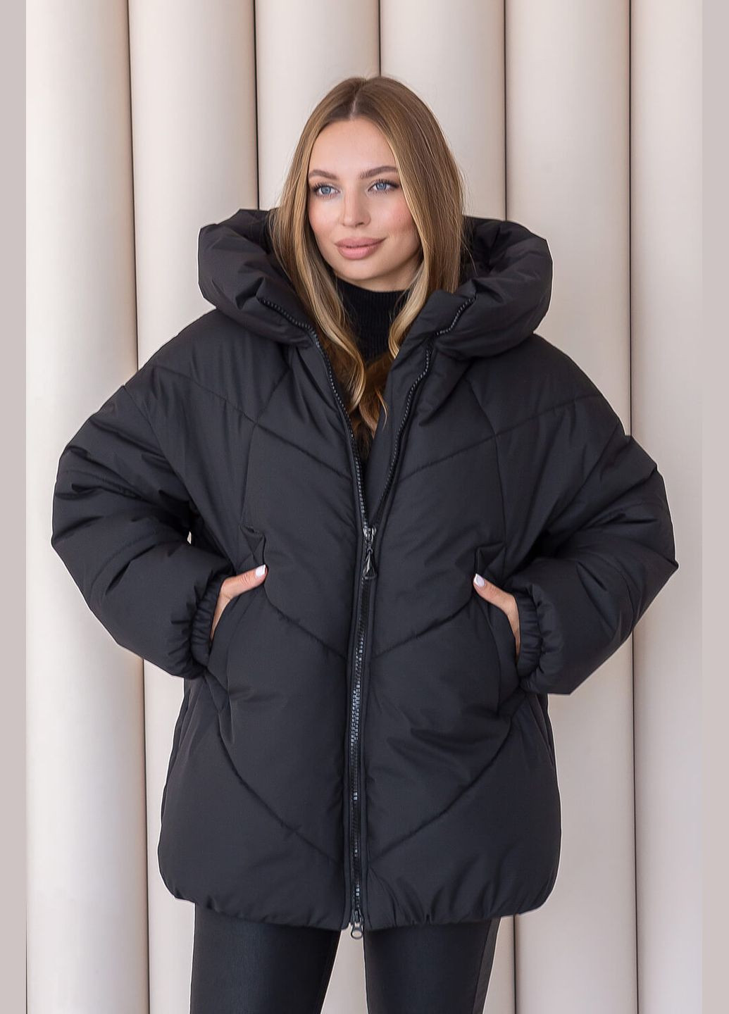 Черная зимняя зимняя куртка селин меди (01211-brown144) MioRichi