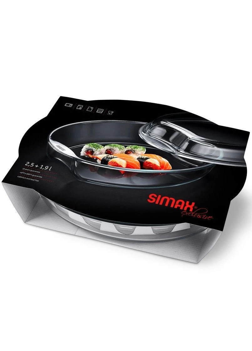 Форма скляна овальна з кришкою Exclusive 2.5 л (s7536/7546) Simax (334009921)