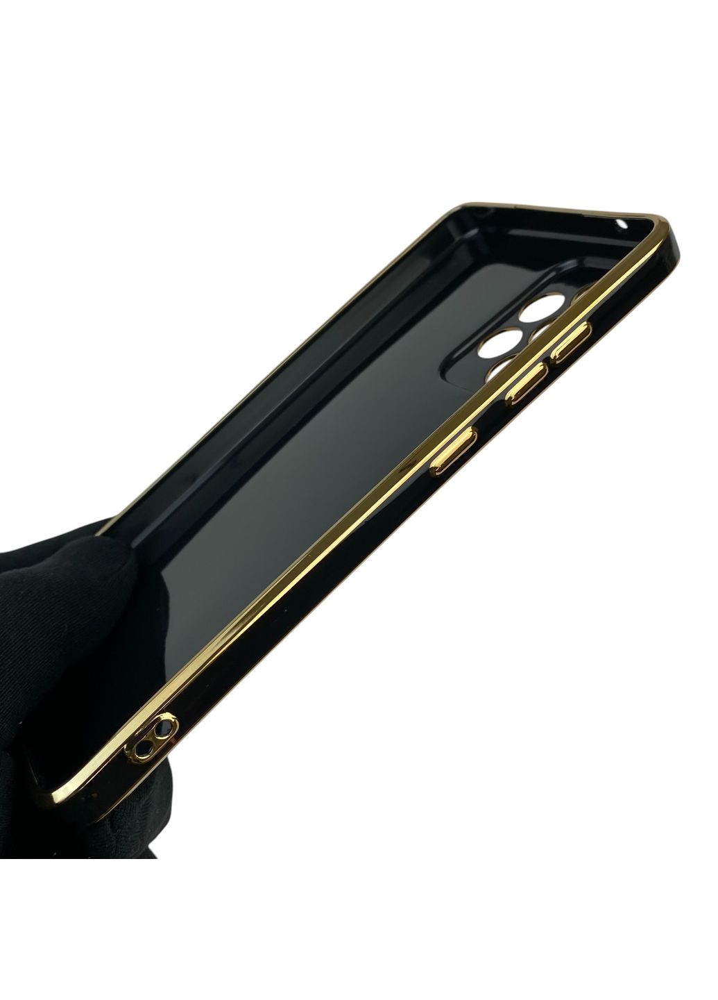 Чехол для Galaxy A52s SM-A528F с кольцом MagSafe с золотой окантовкой на самсунг а52с черный gs1 Samsung (366227904)