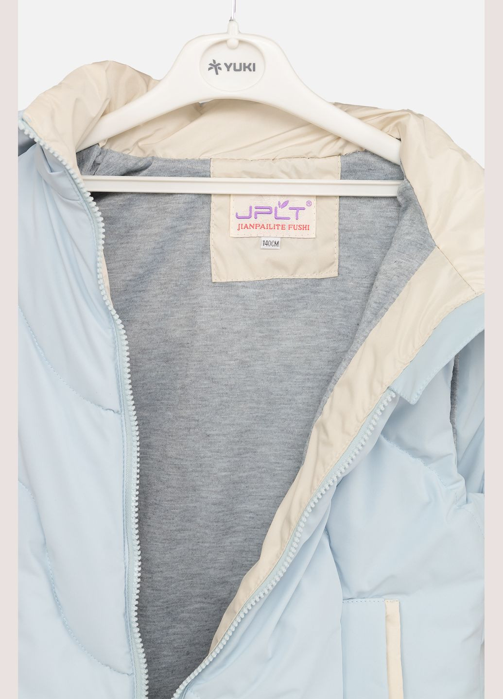 Жилет утеплений для дівчинки колір блакитний ЦБ-00269466 JPLT (322503022)