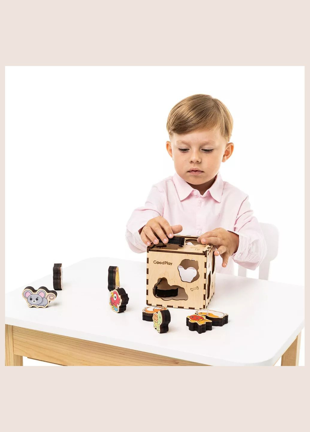 Кубик-сортер Домашние животные (CUB-4-009) GoodPlay (330058280)