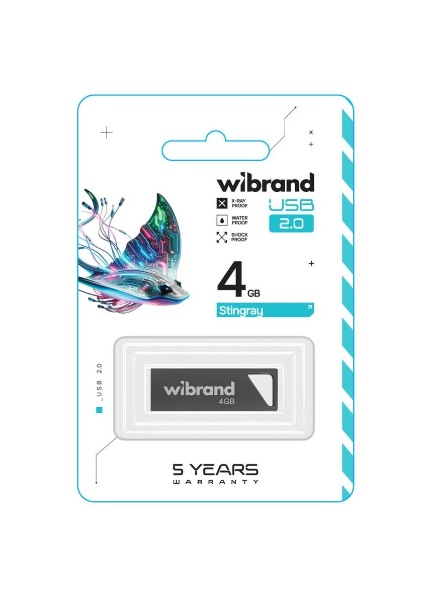 Flash USB 2.0 Stingray 4Gb Grey (WI2.0/ST4U5G) Wibrand (301088626)